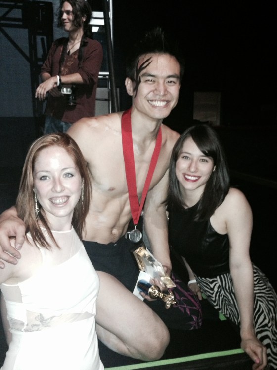 Andrea and me with Kenneth Kao, who placed 2nd in the Men's Division